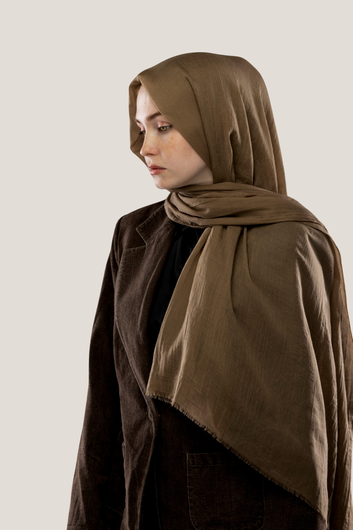 Pamuk Şal Açık Kahve