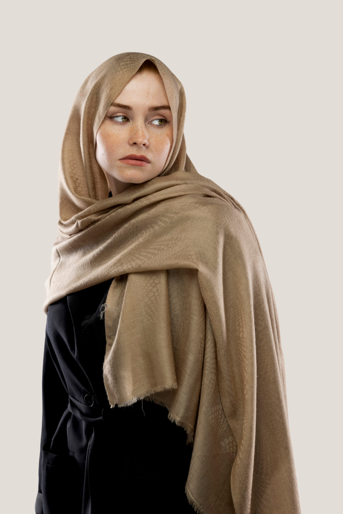 Toffe Açık Kahve Kaşmir Şal