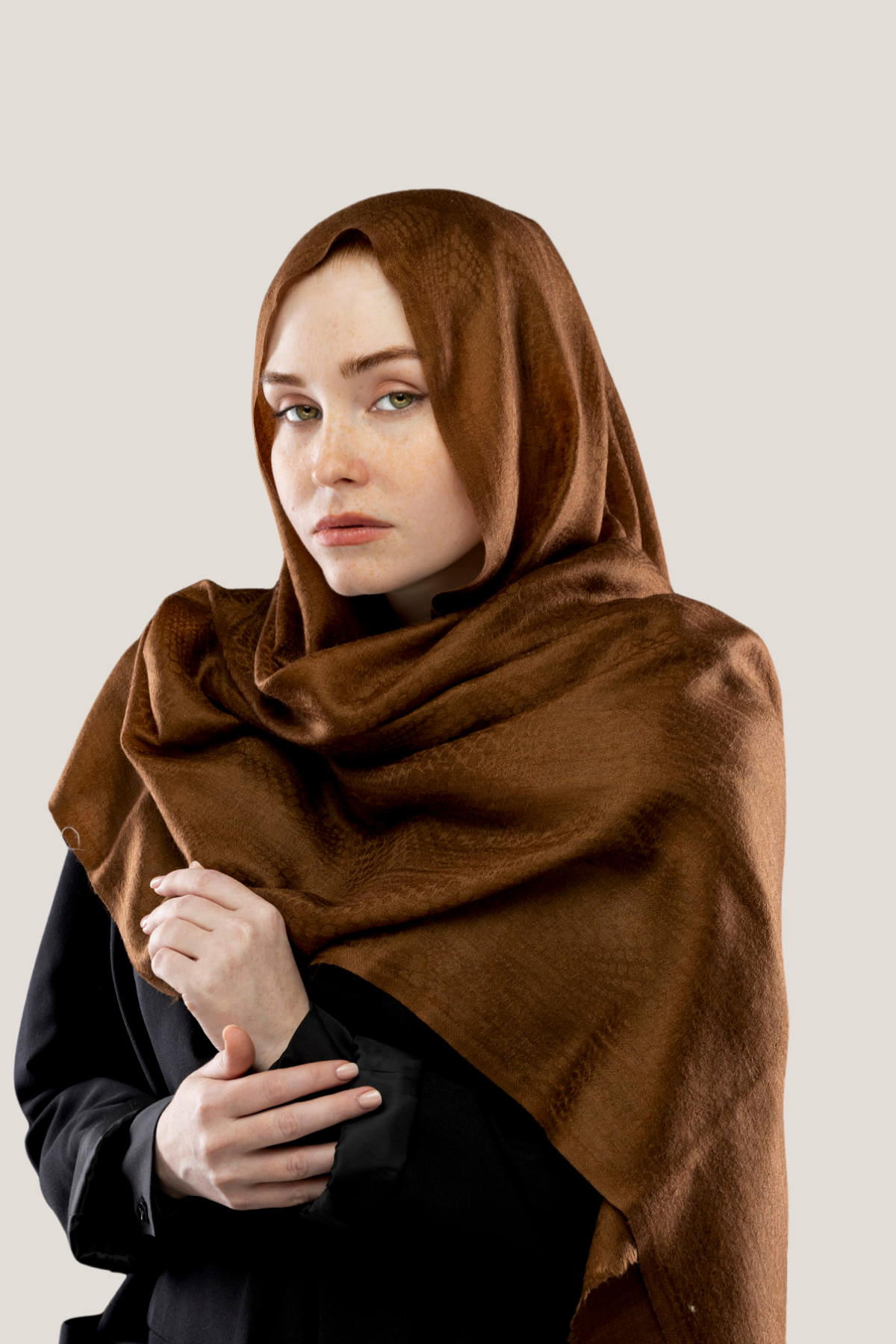 Sepia Acı Kahve Kaşmir Şal