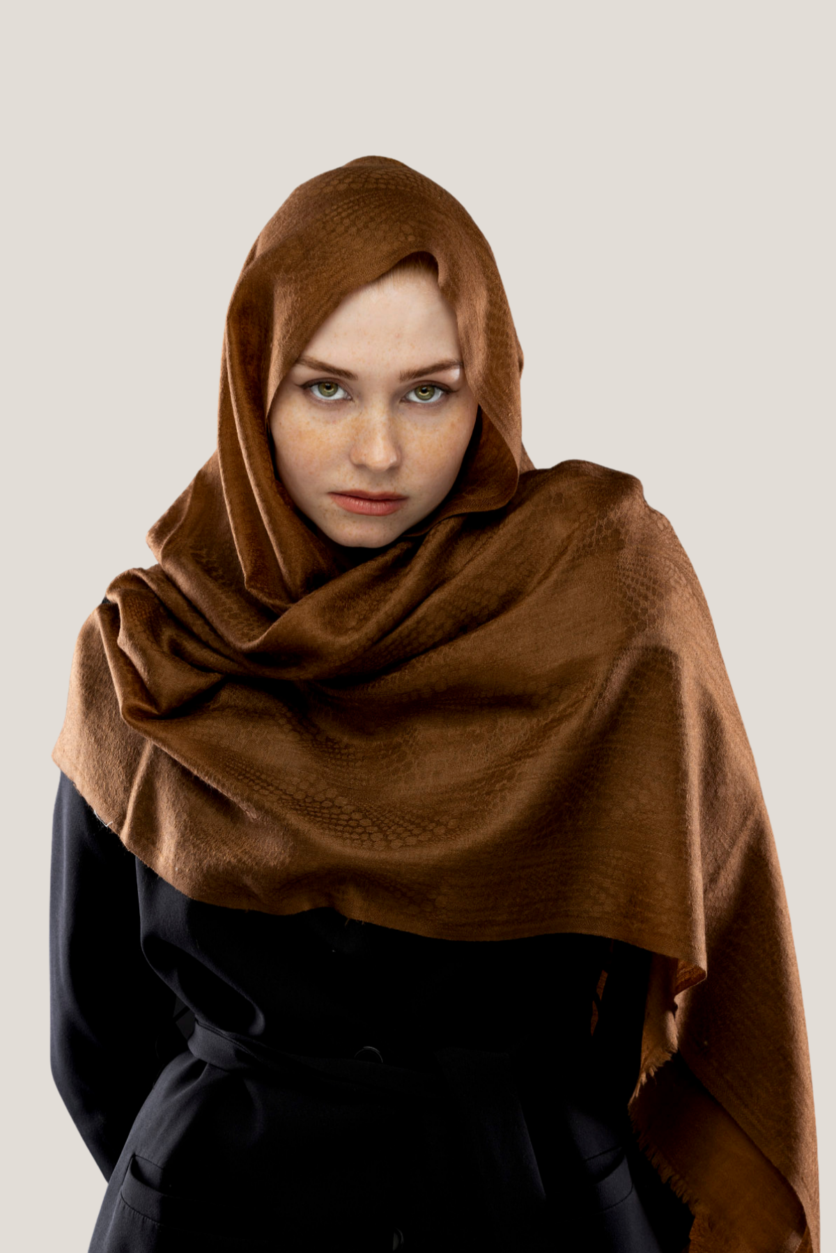 Sepia Acı Kahve Kaşmir Şal