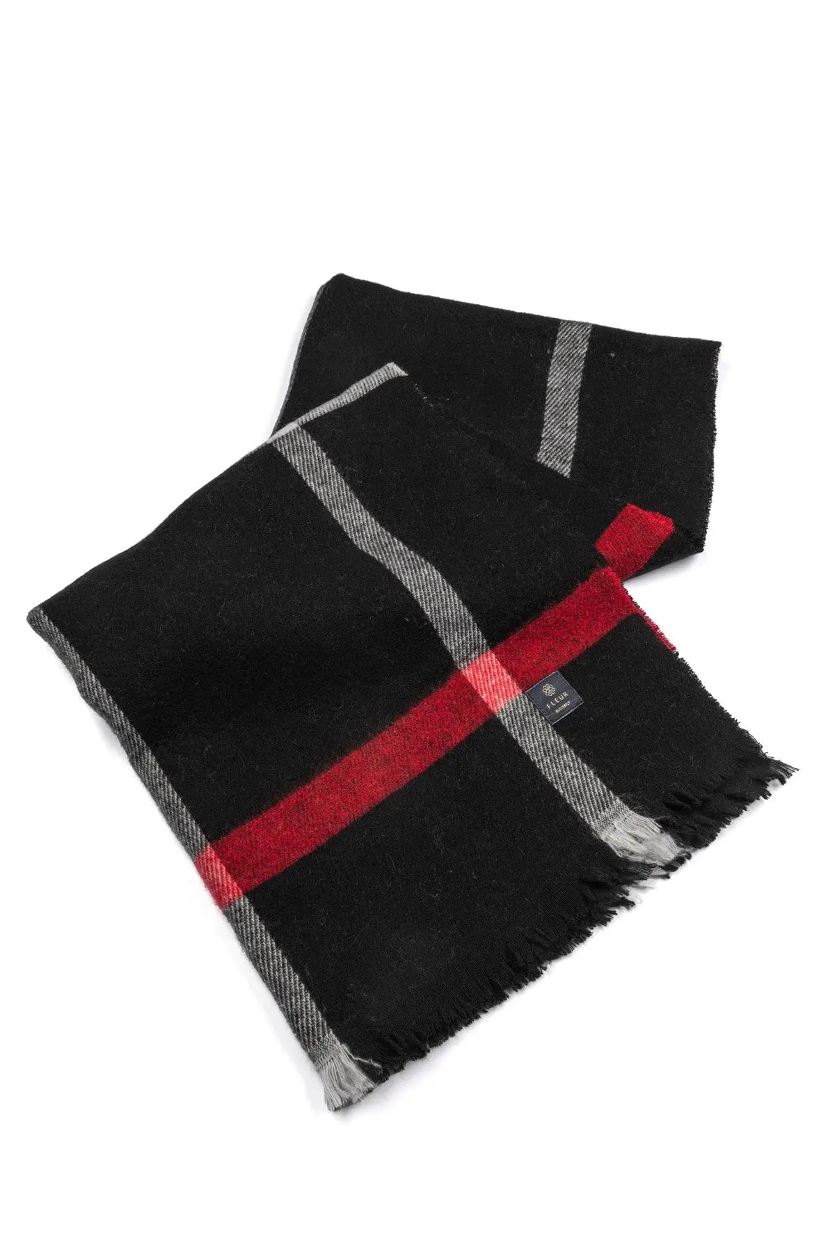 Ekose Desen Atkı Siyah Fleur