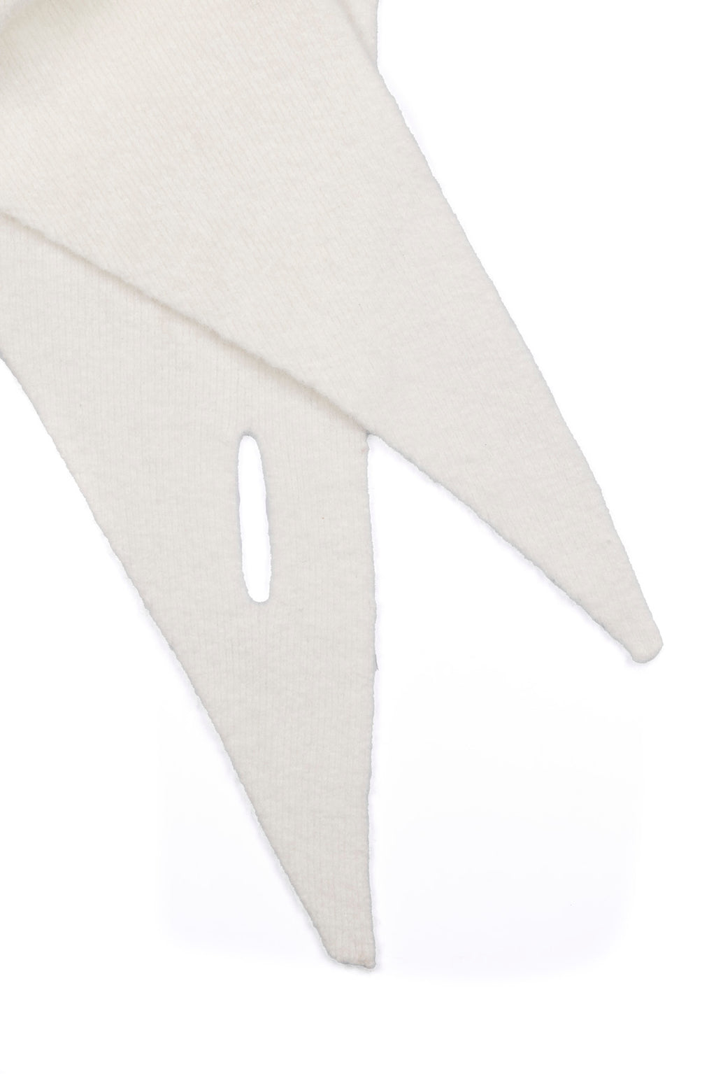 Le Prisme Blanc — Yün Üçgen Atkı Beyaz