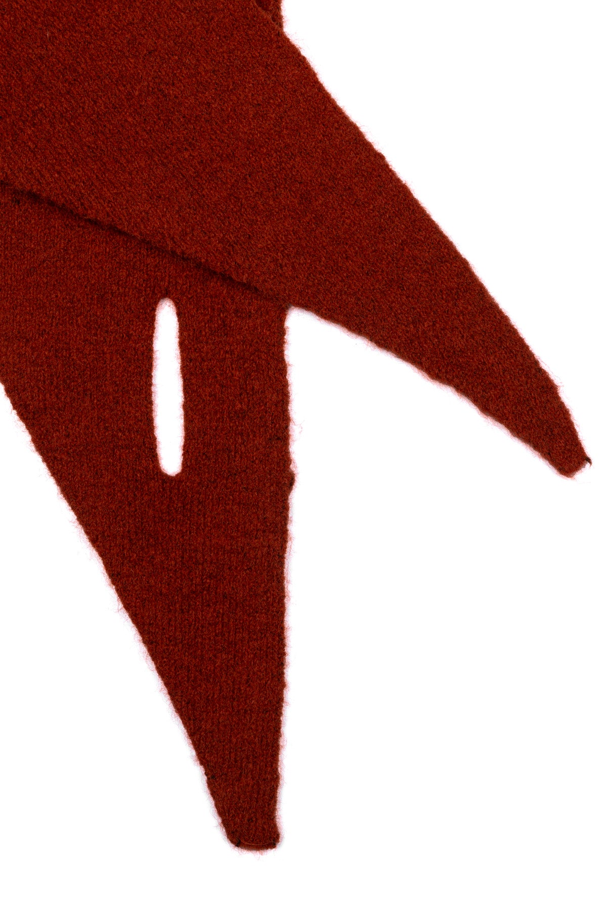 Le Prisme Terre — Yün Üçgen Atkı Kiremit