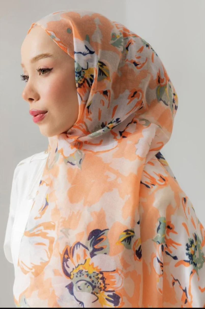 Numa Şeftali Gün Batımı Pamuk Şal