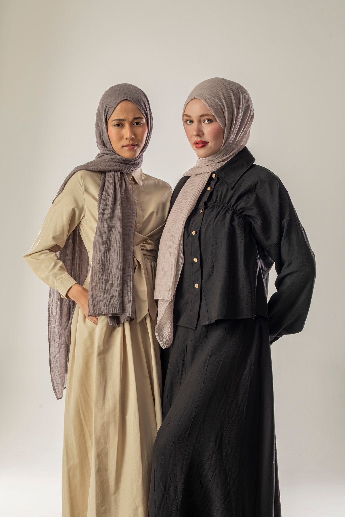 Dama Desen Kül Müslin Şal