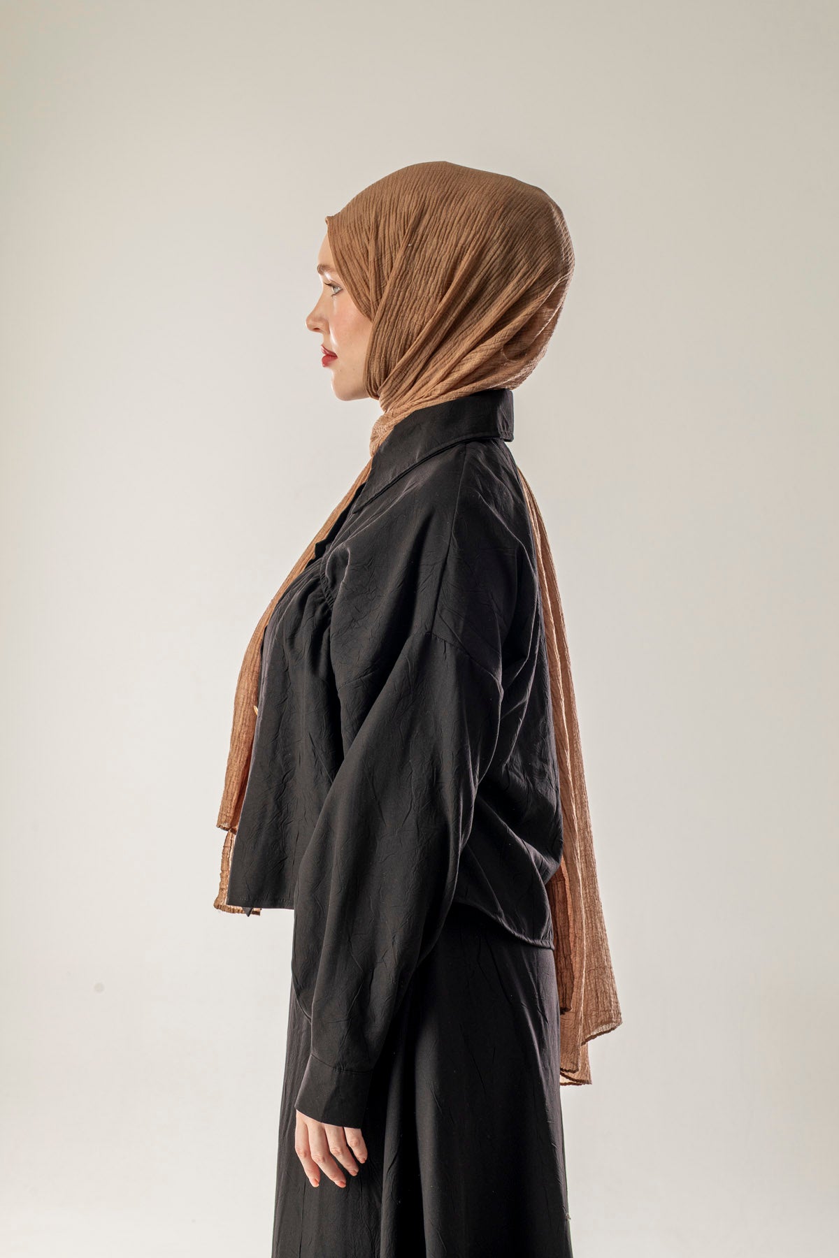 Dama Desen Tarçın Müslin Şal