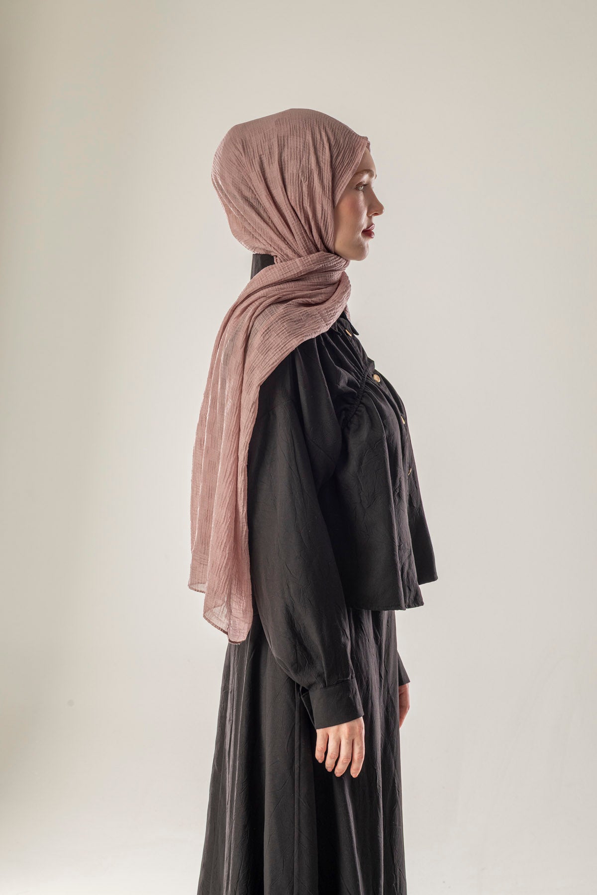 Dama Desen Gül Kurusu Müslin Şal