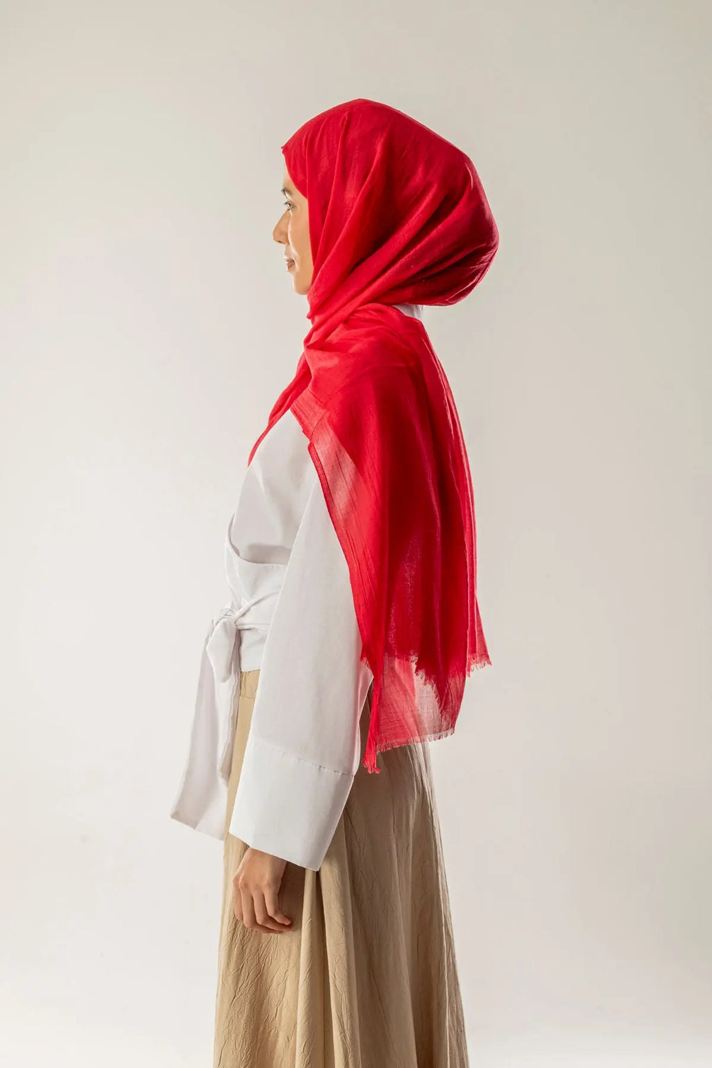 Pamuk Şal Mercan Fleur