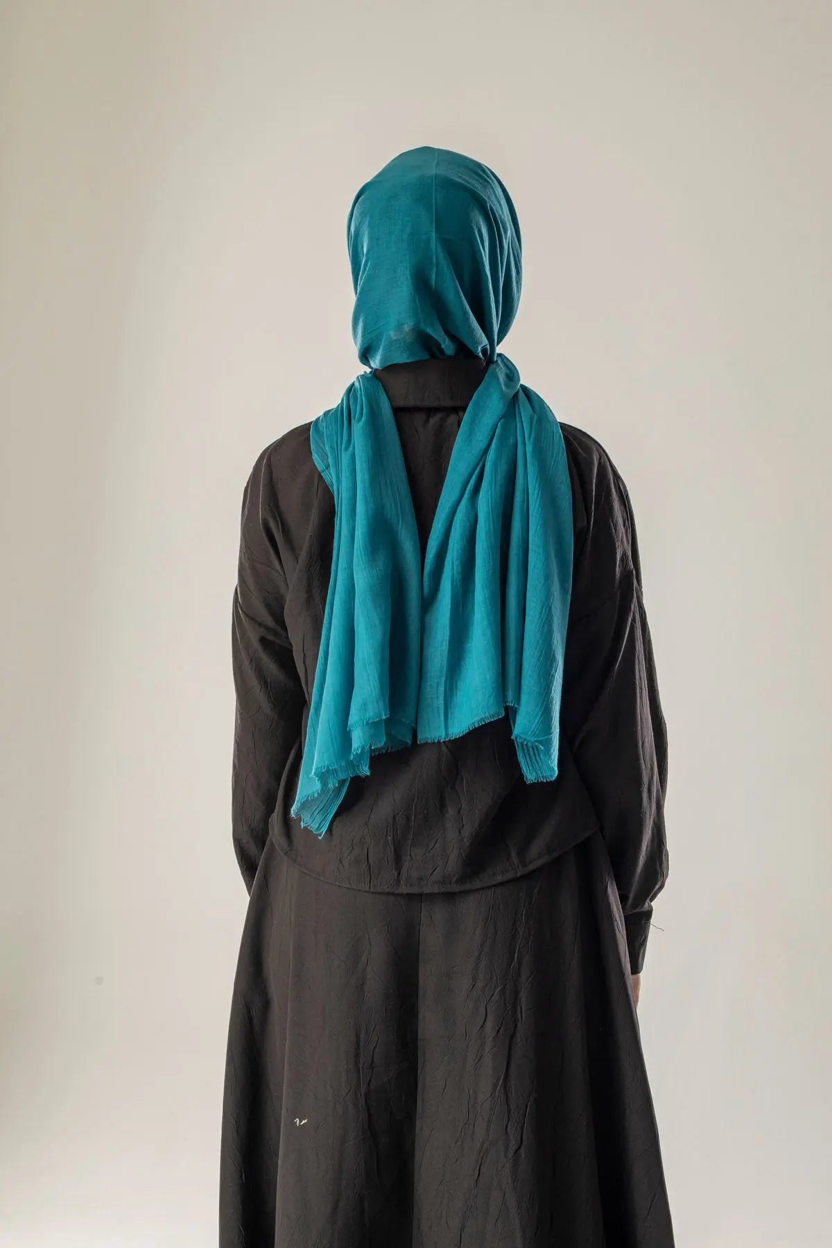 Pamuk Şal Petrol Mavi