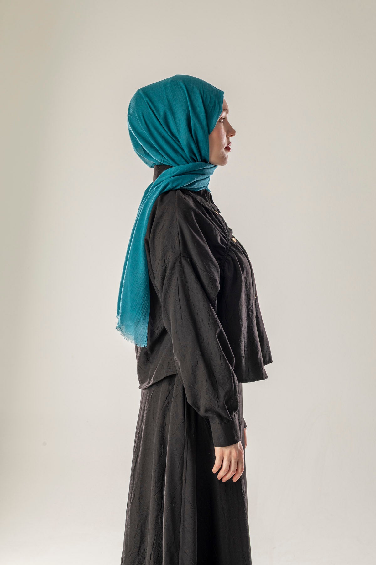 Pamuk Şal Petrol Mavi