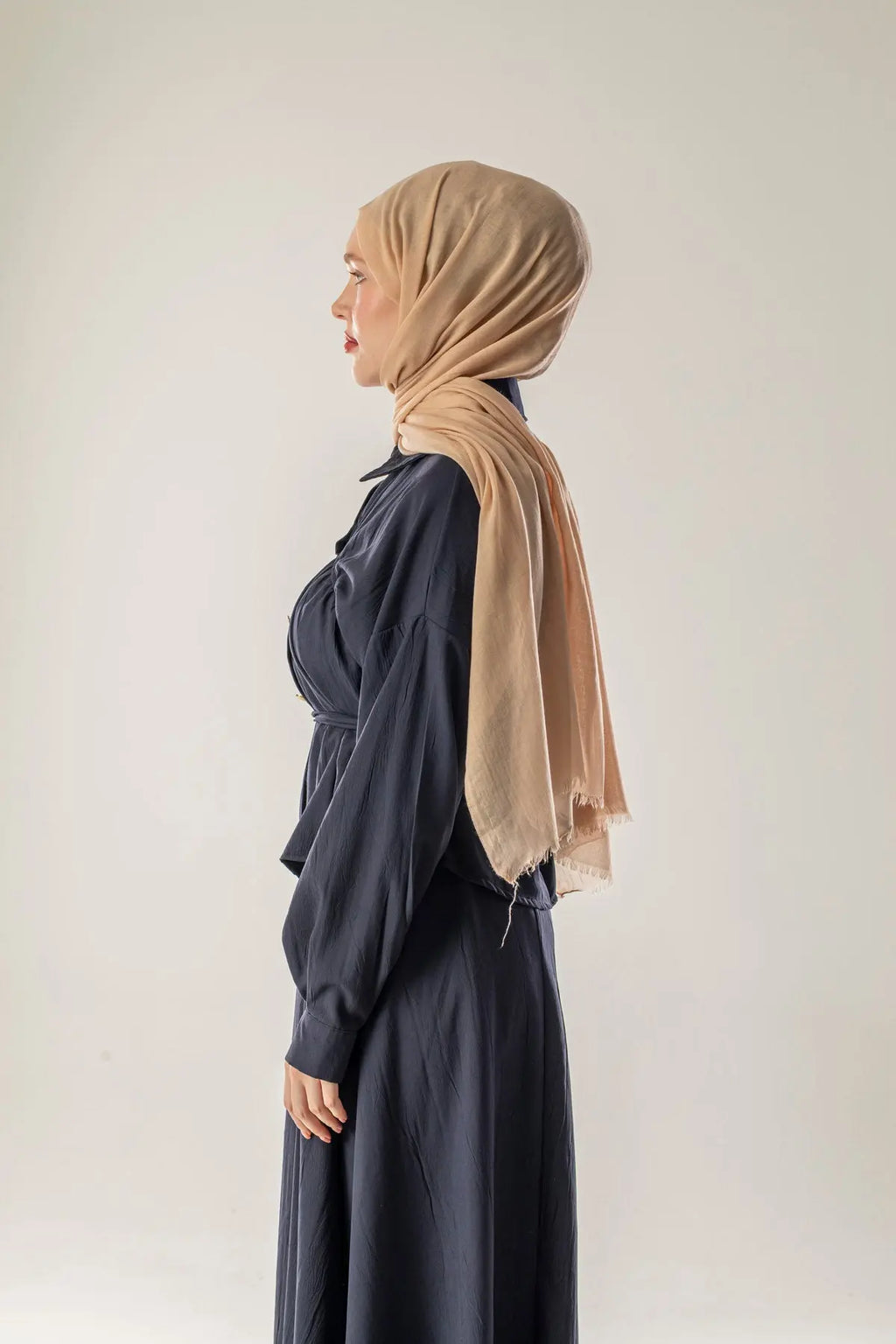 Pamuk Şal Latte Fleur