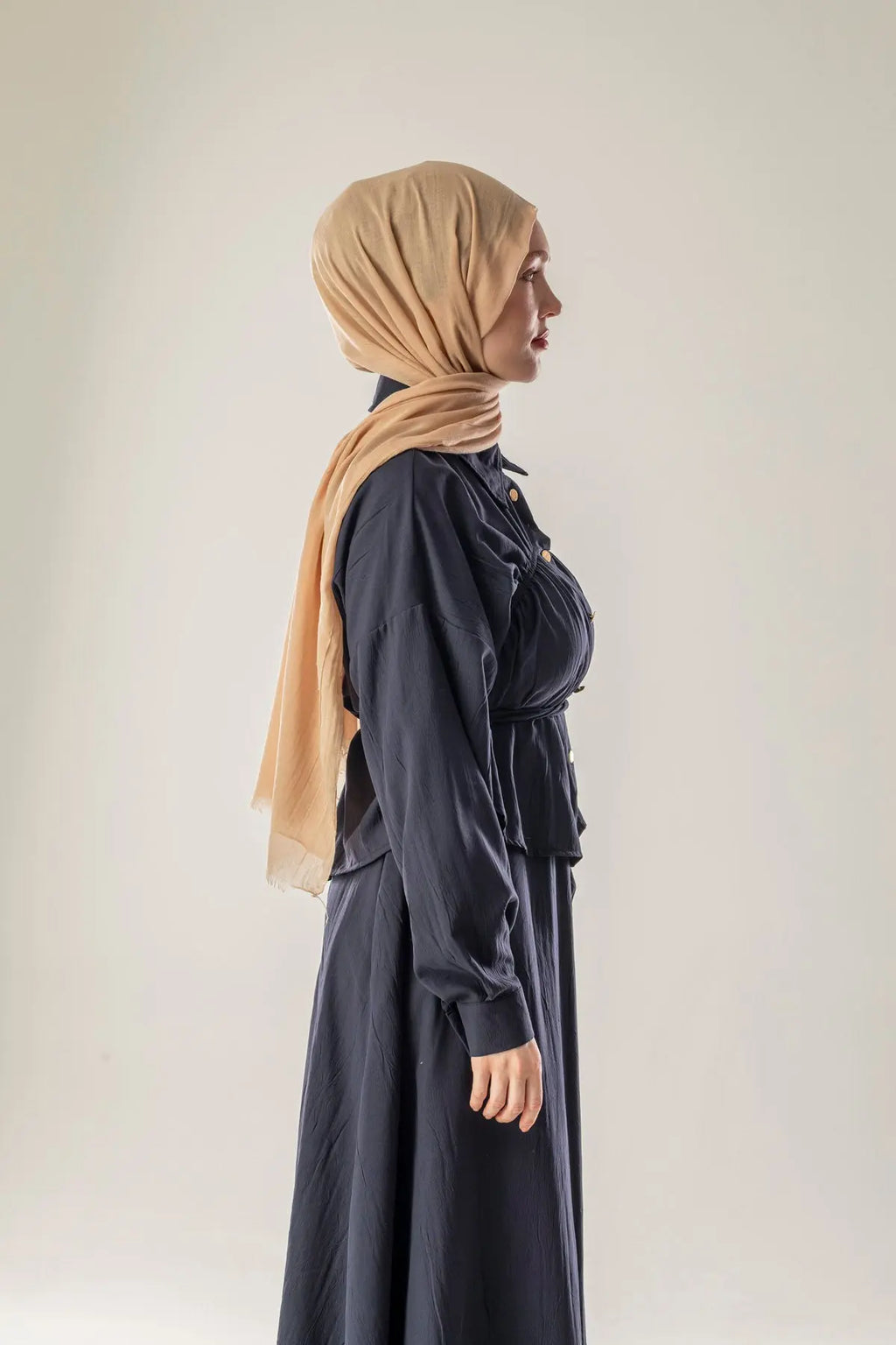 Pamuk Şal Latte Fleur