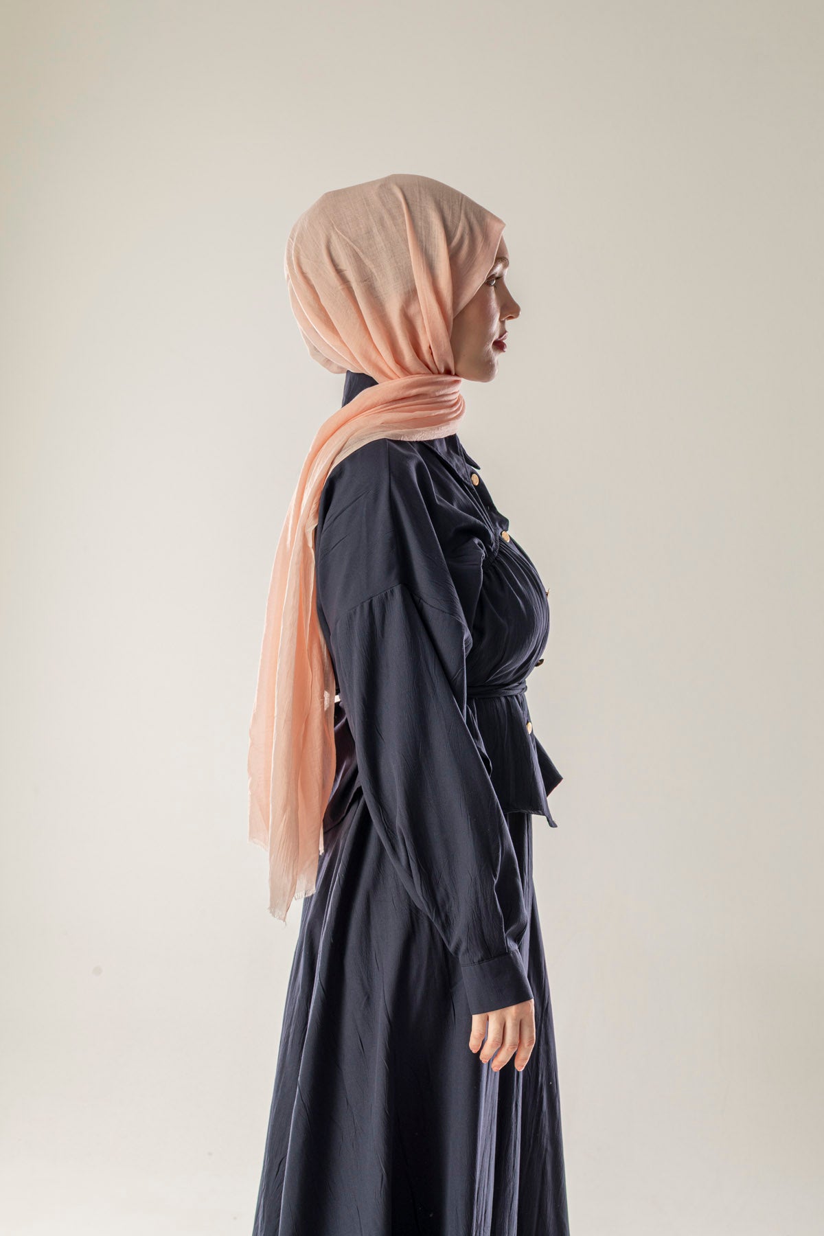 Pamuk Şal Pas Açık Somon