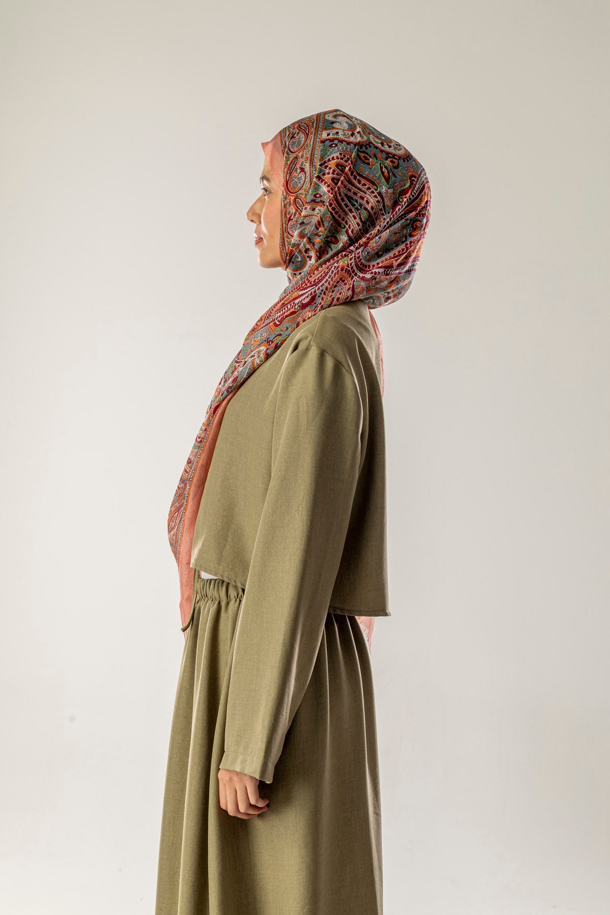 Clayrose Etnik Desenli Hint İpek Şal