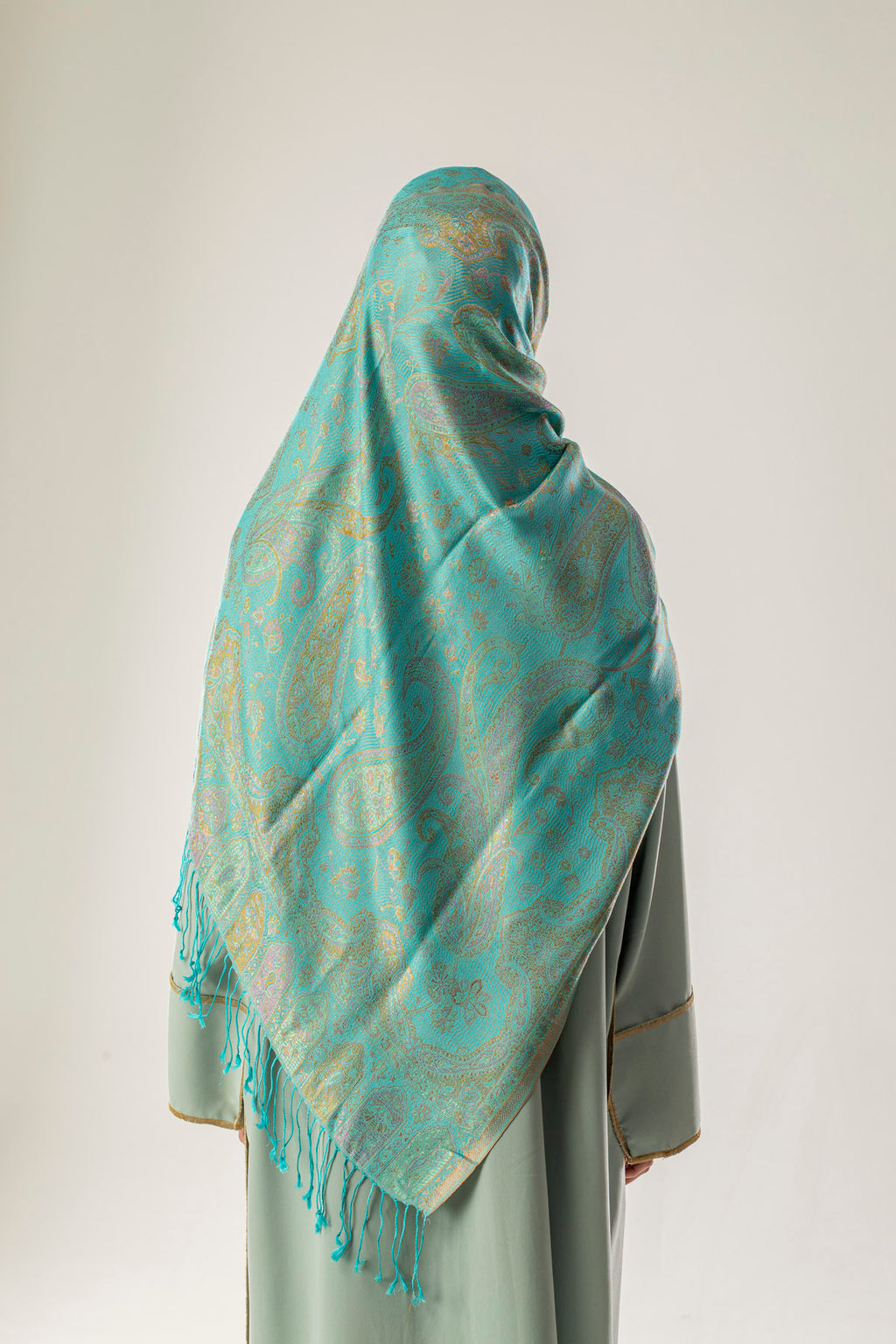 Albamira Mavi İpek Şal