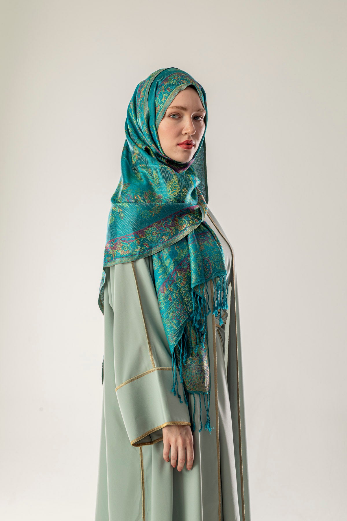 Verdina Su Yeşil İpek Şal