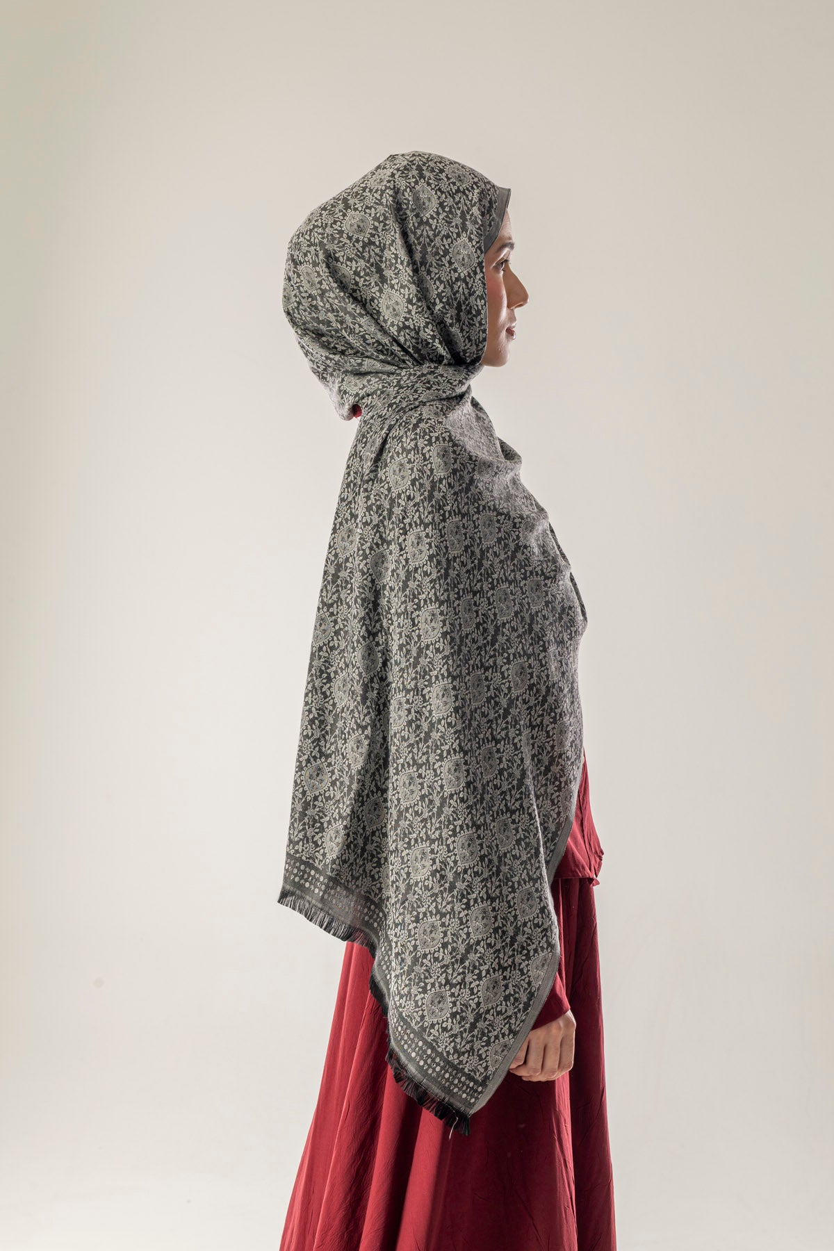 Twilight Stone Desenli Dokuma Pamuk Şal