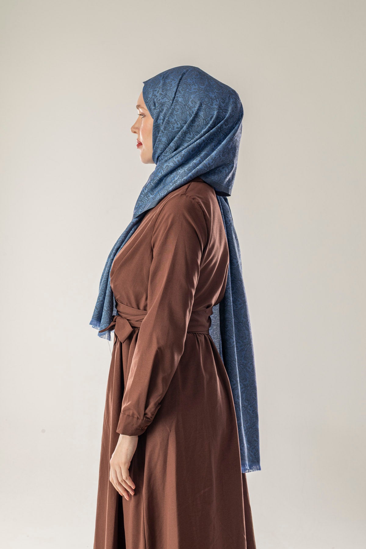 Stillwater Desenli Dokuma Pamuk Şal