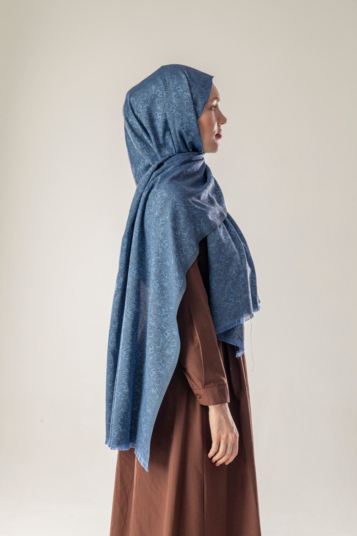 Stillwater Desenli Dokuma Pamuk Şal