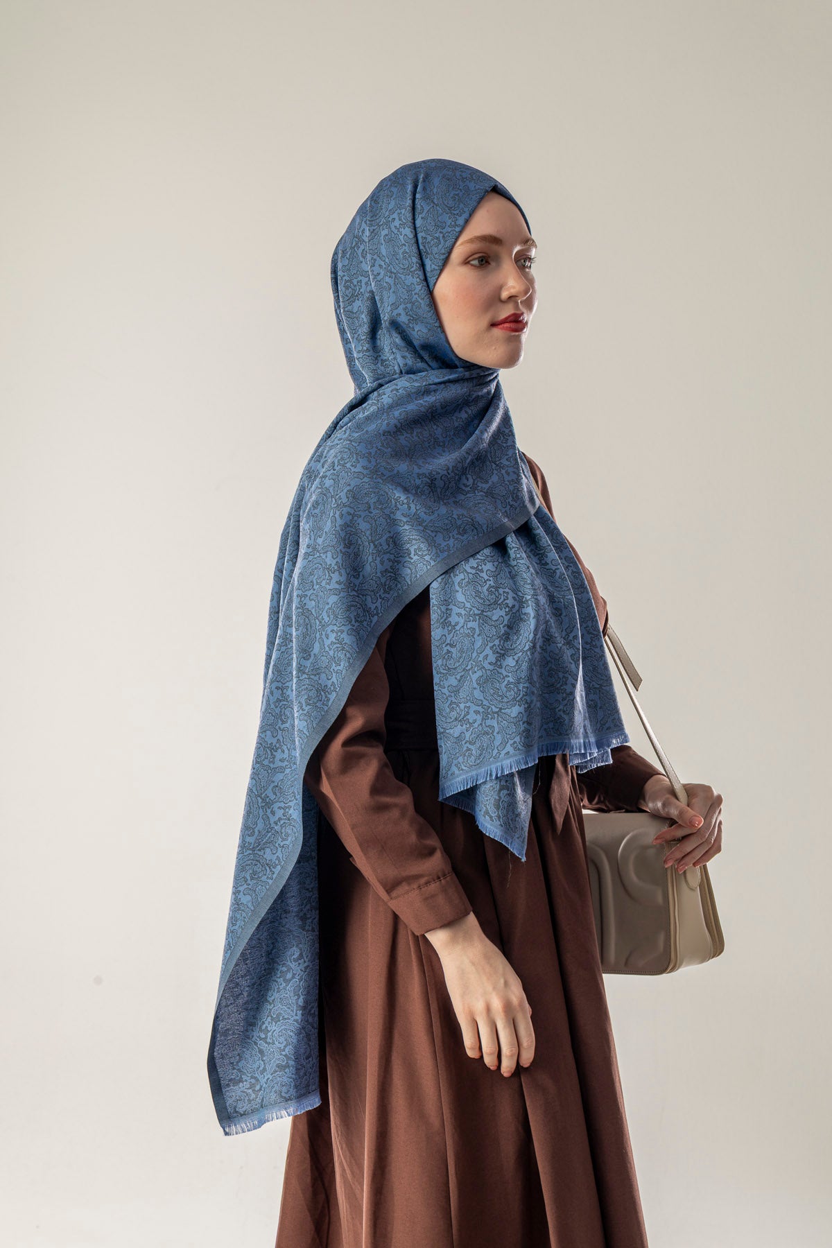 Stillwater Desenli Dokuma Pamuk Şal