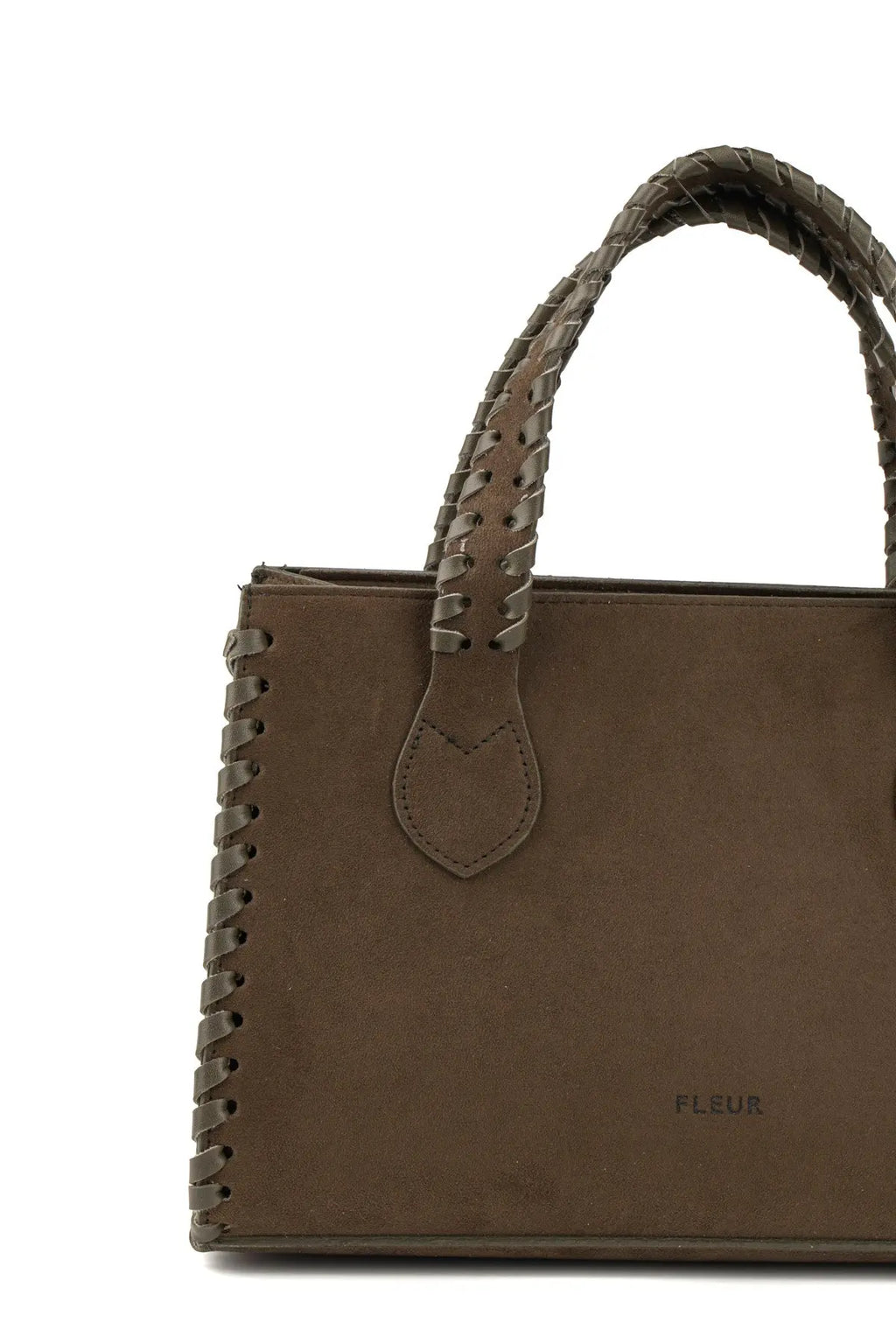 Twist Süet Dokulu Çanta Haki